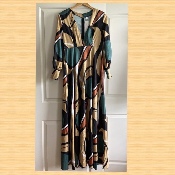 OC Order Plus Long Sleeve Maxi Dress NWT Size Small - Picture 1 of 10